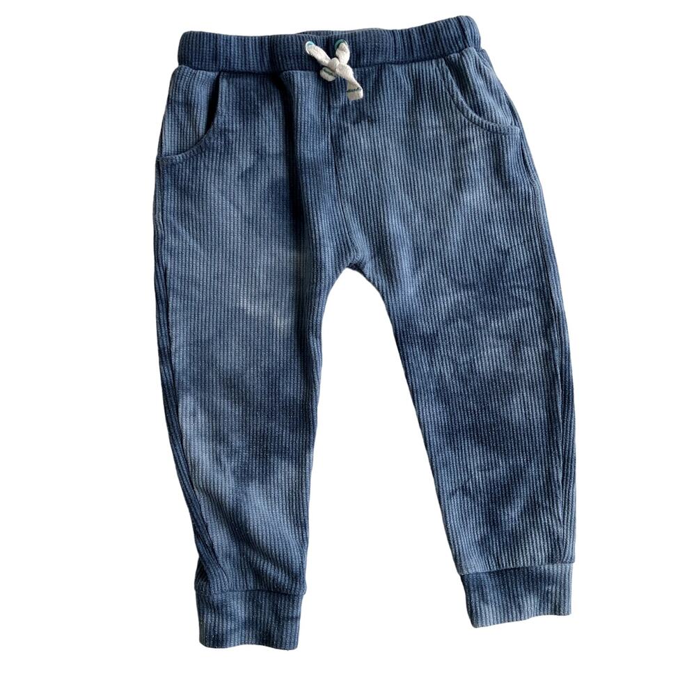 Egg Tie Dye Thermal Knit Joggers - Blue - 2